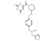 6-({3-[(4-{[(3-isoxazolylmethyl)(methyl)amino]methyl}phenoxy)methyl]-1-piperidinyl}carbonyl)-2,4(1H,3H)-pyrimidinedione