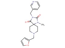 8-(2-furylmethyl)-1-methyl-3-(3-pyridinylmethyl)-1,3,8-triazaspiro[4.5]decane-2,4-dione