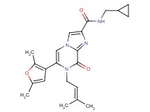 N-(cyclopropylmethyl)-6-(2,5-dimethyl-3-furyl)-7-(3-methylbut-2-en-1-yl)-8-oxo-7,8-dihydroimidazo[1,2-a]pyrazine-2-carboxamide