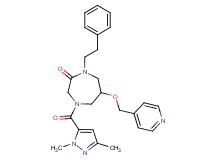 4-[(1,3-dimethyl-1H-pyrazol-5-yl)carbonyl]-1-(2-phenylethyl)-6-(4-pyridinylmethoxy)-1,4-diazepan-2-one