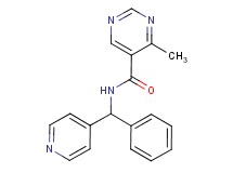 4-methyl-N-[phenyl(pyridin-4-yl)methyl]pyrimidine-5-carboxamide