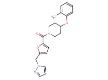 4-(2-methylphenoxy)-1-[5-(1H-pyrazol-1-ylmethyl)-2-furoyl]piperidine