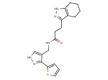 3-(4,5,6,7-tetrahydro-1H-indazol-3-yl)-N-{[3-(2-thienyl)-1H-pyrazol-4-yl]methyl}propanamide