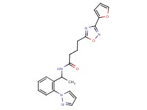 4-[3-(2-furyl)-1,2,4-oxadiazol-5-yl]-N-{1-[2-(1H-pyrazol-1-yl)phenyl]ethyl}butanamide