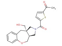 1-(5-{[(3aS*,10aS*)-10a-(hydroxymethyl)-3a,4,10,10a-tetrahydro-1H-[1]benzoxepino[3,4-c]pyrrol-2(3H)-yl]carbonyl}-2-thienyl)ethanone