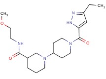 1'-[(3-ethyl-1H-pyrazol-5-yl)carbonyl]-N-(2-methoxyethyl)-1,4'-bipiperidine-3-carboxamide