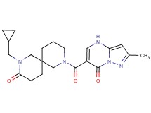 2-(cyclopropylmethyl)-8-[(2-methyl-7-oxo-4,7-dihydropyrazolo[1,5-a]pyrimidin-6-yl)carbonyl]-2,8-diazaspiro[5.5]undecan-3-one