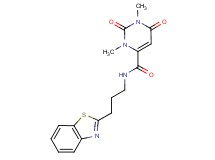 N-[3-(1,3-benzothiazol-2-yl)propyl]-1,3-dimethyl-2,6-dioxo-1,2,3,6-tetrahydro-4-pyrimidinecarboxamide