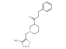 1-{1-[(4-methyl-1,2,3-thiadiazol-5-yl)methyl]-3-piperidinyl}-3-phenyl-1-propanone