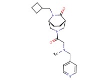 (1S*,5R*)-6-(cyclobutylmethyl)-3-[N-methyl-N-(4-pyridinylmethyl)glycyl]-3,6-diazabicyclo[3.2.2]nonan-7-one