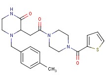 4-(4-methylbenzyl)-3-{2-oxo-2-[4-(2-thienylcarbonyl)-1-piperazinyl]ethyl}-2-piperazinone