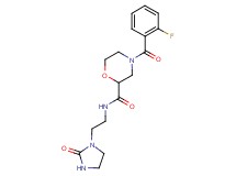 4-(2-fluorobenzoyl)-N-[2-(2-oxo-1-imidazolidinyl)ethyl]-2-morpholinecarboxamide