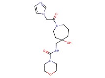 N-{[4-hydroxy-1-(1H-imidazol-1-ylacetyl)-4-azepanyl]methyl}-4-morpholinecarboxamide