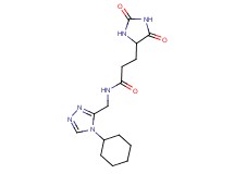N-[(4-cyclohexyl-4H-1,2,4-triazol-3-yl)methyl]-3-(2,5-dioxo-4-imidazolidinyl)propanamide