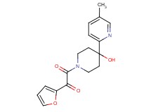 1-(2-furyl)-2-[4-hydroxy-4-(5-methylpyridin-2-yl)piperidin-1-yl]-2-oxoethanone