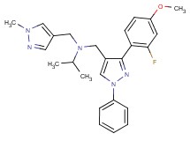 N-{[3-(2-fluoro-4-methoxyphenyl)-1-phenyl-1H-pyrazol-4-yl]methyl}-N-[(1-methyl-1H-pyrazol-4-yl)methyl]-2-propanamine