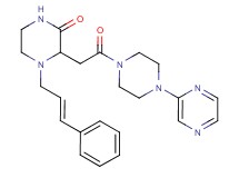 3-{2-oxo-2-[4-(2-pyrazinyl)-1-piperazinyl]ethyl}-4-[(2E)-3-phenyl-2-propen-1-yl]-2-piperazinone