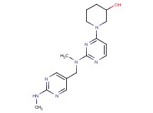 1-[2-(methyl{[2-(methylamino)pyrimidin-5-yl]methyl}amino)pyrimidin-4-yl]piperidin-3-ol
