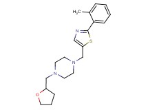 1-{[2-(2-methylphenyl)-1,3-thiazol-5-yl]methyl}-4-(tetrahydrofuran-2-ylmethyl)piperazine