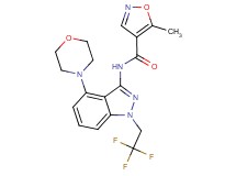 5-methyl-N-[4-morpholin-4-yl-1-(2,2,2-trifluoroethyl)-1H-indazol-3-yl]isoxazole-4-carboxamide