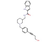 N-({1-[4-(4-hydroxy-1-butyn-1-yl)benzyl]-3-piperidinyl}methyl)-1H-indole-2-carboxamide