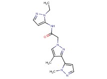 2-(2',4-dimethyl-1H,2'H-3,3'-bipyrazol-1-yl)-N-(1-ethyl-1H-pyrazol-5-yl)acetamide