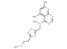 N-{[3-(2-methoxyethyl)-1,2,4-oxadiazol-5-yl]methyl}-N,5,7-trimethylpyrido[2,3-d]pyrimidin-4-amine