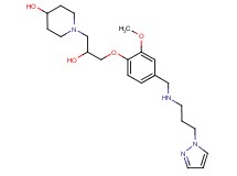 1-{2-hydroxy-3-[2-methoxy-4-({[3-(1H-pyrazol-1-yl)propyl]amino}methyl)phenoxy]propyl}-4-piperidinol