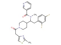 N-(2-(2,4-difluorophenyl)-1-{1-[(2-methyl-1,3-thiazol-4-yl)acetyl]-4-piperidinyl}ethyl)-N-methylnicotinamide