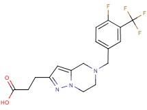 3-{5-[4-fluoro-3-(trifluoromethyl)benzyl]-4,5,6,7-tetrahydropyrazolo[1,5-a]pyrazin-2-yl}propanoic acid