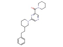 2-[3-(2-phenylethyl)-1-piperidinyl]-6-(1-piperidinylcarbonyl)pyrazine