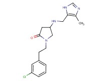 1-[2-(3-chlorophenyl)ethyl]-4-{[(4-methyl-1H-imidazol-5-yl)methyl]amino}-2-pyrrolidinone