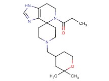 1'-[(2,2-dimethyltetrahydro-2H-pyran-4-yl)methyl]-5-propionyl-1,5,6,7-tetrahydrospiro[imidazo[4,5-c]pyridine-4,4'-piperidine]