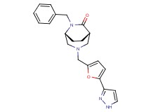 (1S*,5R*)-6-benzyl-3-{[5-(1H-pyrazol-3-yl)-2-furyl]methyl}-3,6-diazabicyclo[3.2.2]nonan-7-one