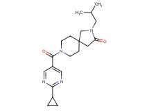 8-[(2-cyclopropylpyrimidin-5-yl)carbonyl]-2-isobutyl-2,8-diazaspiro[4.5]decan-3-one