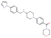1-[4-(4-morpholinylcarbonyl)phenyl]-N-[4-(1H-pyrazol-1-yl)benzyl]-4-piperidinamine