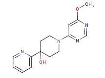 1-(6-methoxypyrimidin-4-yl)-4-pyridin-2-ylpiperidin-4-ol