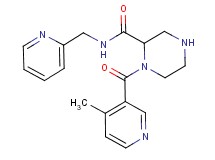 1-[(4-methyl-3-pyridinyl)carbonyl]-N-(2-pyridinylmethyl)-2-piperazinecarboxamide
