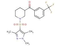 [3-(trifluoromethyl)phenyl]{1-[(1,3,5-trimethyl-1H-pyrazol-4-yl)sulfonyl]-3-piperidinyl}methanone