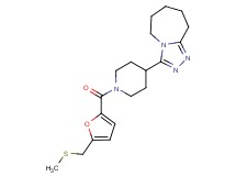 3-(1-{5-[(methylthio)methyl]-2-furoyl}-4-piperidinyl)-6,7,8,9-tetrahydro-5H-[1,2,4]triazolo[4,3-a]azepine