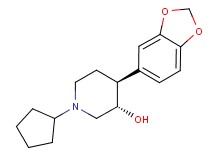 (3S*,4S*)-4-(1,3-benzodioxol-5-yl)-1-cyclopentylpiperidin-3-ol