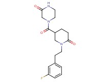 4-({1-[2-(3-fluorophenyl)ethyl]-6-oxo-3-piperidinyl}carbonyl)-2-piperazinone