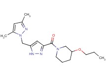1-({5-[(3,5-dimethyl-1H-pyrazol-1-yl)methyl]-1H-pyrazol-3-yl}carbonyl)-3-propoxypiperidine