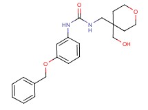 N-[3-(benzyloxy)phenyl]-N'-{[4-(hydroxymethyl)tetrahydro-2H-pyran-4-yl]methyl}urea