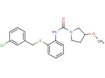 N-{2-[(3-chlorobenzyl)thio]phenyl}-3-methoxypyrrolidine-1-carboxamide