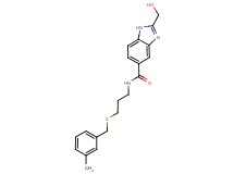 2-(hydroxymethyl)-N-{3-[(3-methylbenzyl)thio]propyl}-1H-benzimidazole-5-carboxamide