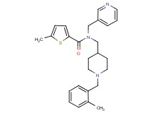 5-methyl-N-{[1-(2-methylbenzyl)-4-piperidinyl]methyl}-N-(3-pyridinylmethyl)-2-thiophenecarboxamide