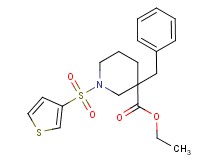 ethyl 3-benzyl-1-(3-thienylsulfonyl)-3-piperidinecarboxylate