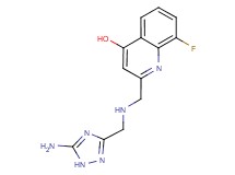 2-({[(5-amino-1H-1,2,4-triazol-3-yl)methyl]amino}methyl)-8-fluoroquinolin-4-ol