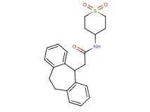 2-(10,11-dihydro-5H-dibenzo[a,d]cyclohepten-5-yl)-N-(1,1-dioxidotetrahydro-2H-thiopyran-4-yl)acetamide